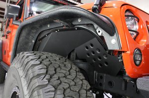 Jeep Wrangler Unlimited JKU Inner Fender Kit - Front + Rear - Fishbone Offroad - Aluminum - Black - `07-`18